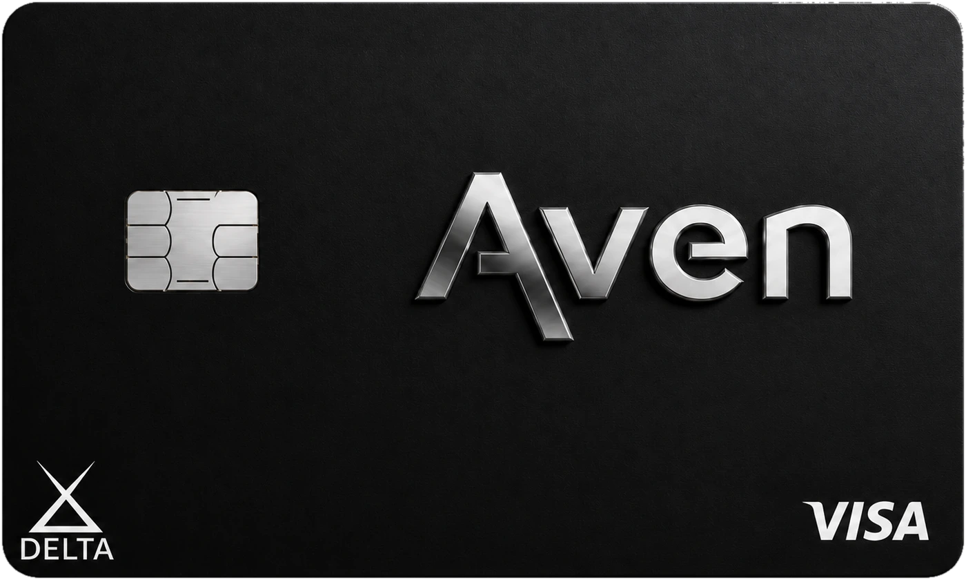 The Aven Visa card with the Delta mark