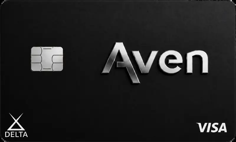 The Aven Visa card with the Delta mark
